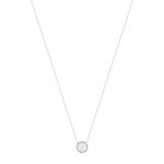 Collier or 750 blanc calcedoine 42 cm - vue 2