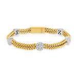 Bracelet 2 ors 750 diamants 19 cm - vue 1