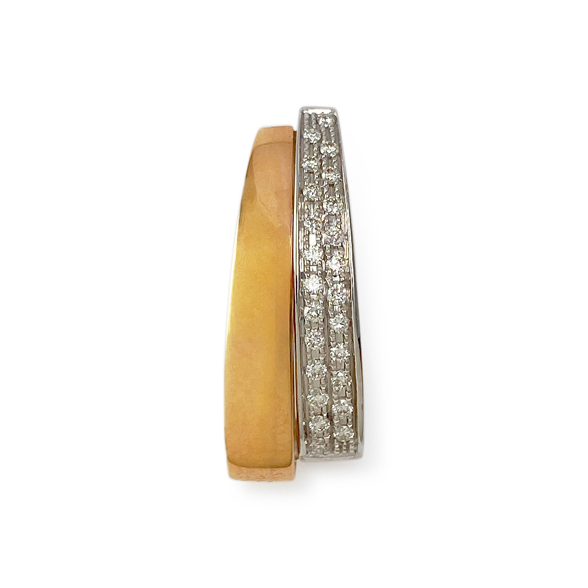 Pendentif 2 ors 750 diamant