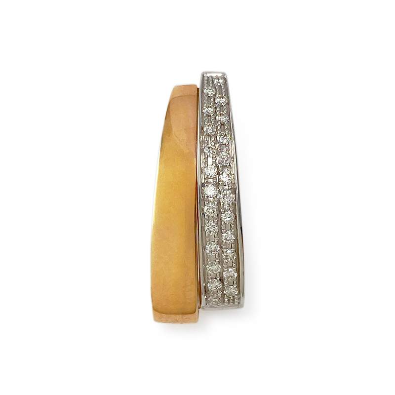 Pendentif 2 ors 750 diamant - vue 1