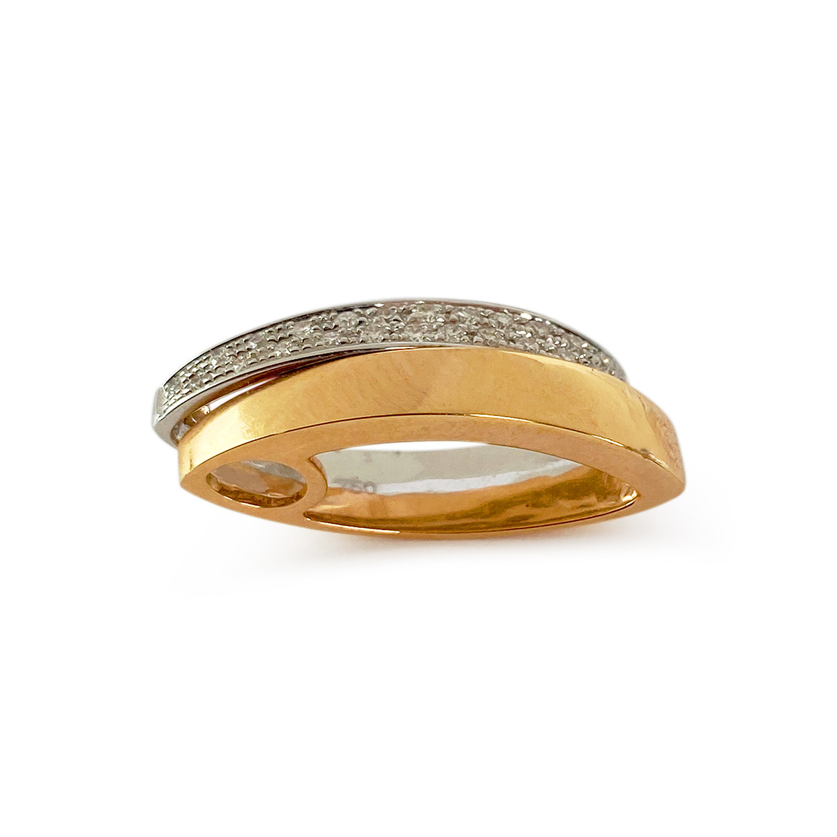 Pendentif 2 ors 750 diamant - vue 2