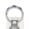 750 white gold ring with sapphire and diamond - view V3