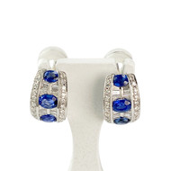Bo or 750 blanc saphir diamant