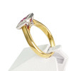 750 gold ring with rubies and diamonds - view V2