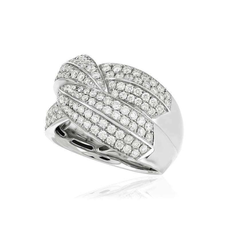 Bague or 750 blanc diamant - vue 3