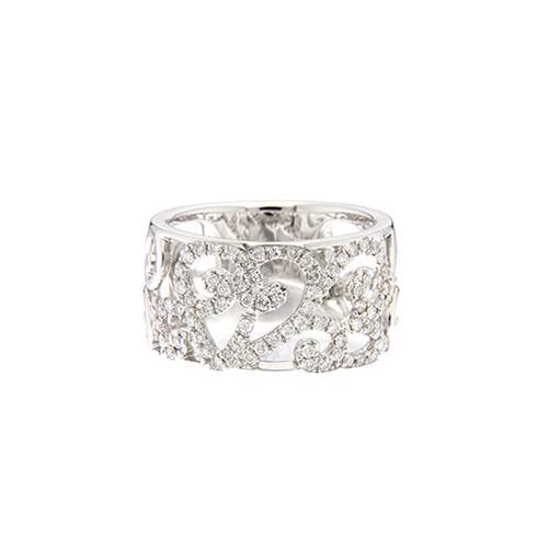 750 witgouden diamanten ring