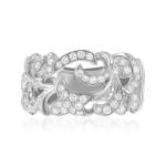 Bague or 750 blanc diamant - vue 3