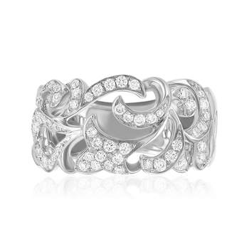 Bague or 750 blanc diamant