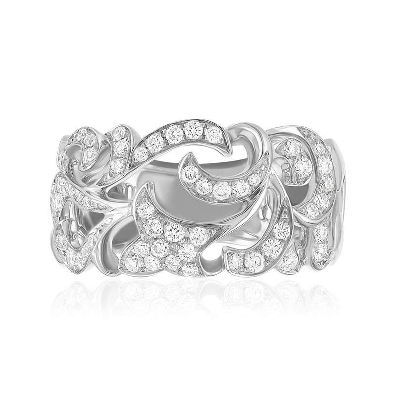 Bague or 750 blanc diamant - vue 3