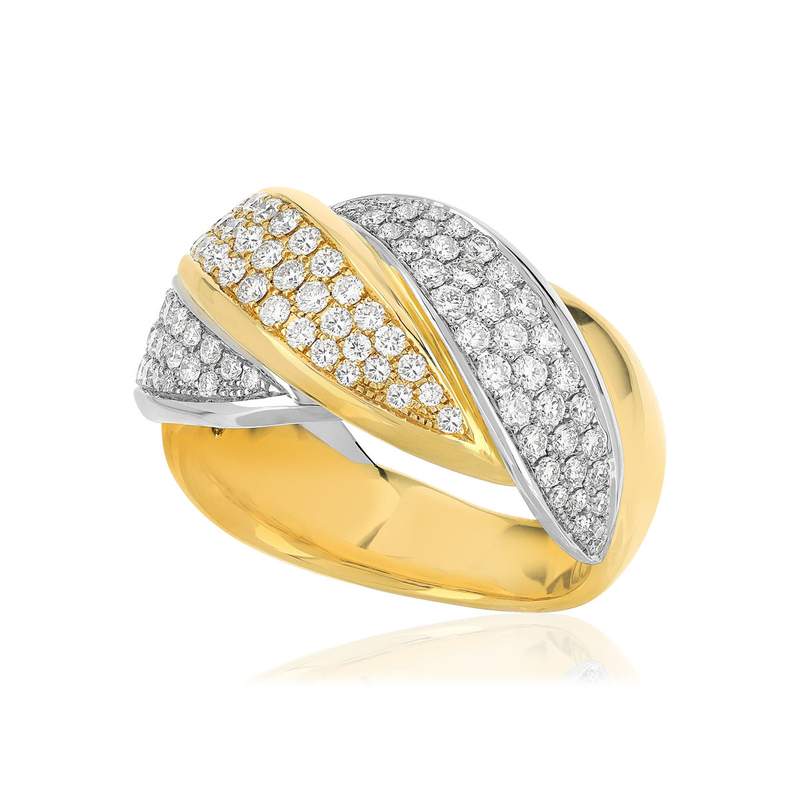Bague 2 ors 750 diamant - vue D1