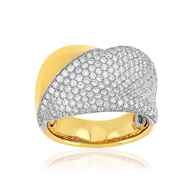 Bague 2 ors 750 diamant - vue 1