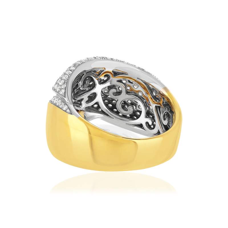 Bague 2 ors 750 diamant - vue 4