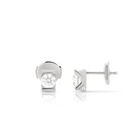 Boucles d'oreilles VAN BRILL or 750 blanc diamant