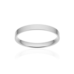 Alliance classique ruban plat confort or 750 blanc poli 2,5 mm - vue 1