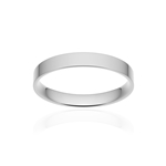 Alliance classique ruban plat confort or 750 blanc poli 3 mm - vue 1