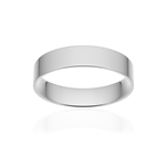Alliance classique ruban plat confort or 750 blanc poli 4,5 mm - vue 1