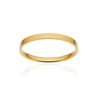 Alliance classique ruban plat confort or 750 jaune poli 2 mm
