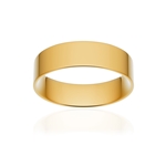 Alliance classique ruban plat confort or 750 jaune poli 5,5 mm - vue 1