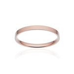 Alliance classique ruban plat confort or 750 rose poli 2 mm - vue 1