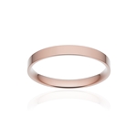 Alliance classique ruban plat confort or 750 rose poli 2,5 mm - vue 1