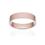 Alliance classique ruban plat confort or 750 rose poli 4,5 mm - vue 1