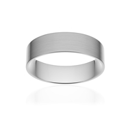 Alliance classique ruban plat confort or 750 blanc brossé 5,5 mm