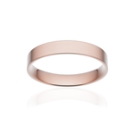 Alliance classique ruban plat confort or 750 rose brossé 3,5 mm - vue 1