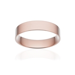 Alliance classique ruban plat confort or 750 rose brossé 4,5 mm - vue 1