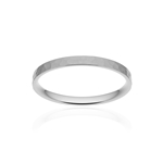 Alliance classique ruban plat confort or 750 blanc martelé 2 mm - vue 1