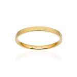 Alliance classique ruban plat confort or 750 jaune martelé 2 mm - vue 1