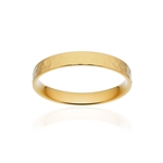 Alliance classique ruban plat confort or 750 jaune martelé 3 mm - vue 1