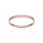 Alliance classique ruban plat confort or 750 rose martelé 2 mm - vue 1