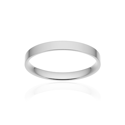 Alliance classique ruban plat confort or 375 blanc poli 2,5 mm