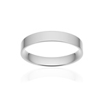 Alliance classique ruban plat confort or 375 blanc poli 3,5 mm - vue 1