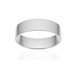 Alliance classique ruban plat confort or 375 blanc poli 5,5 mm - vue 1