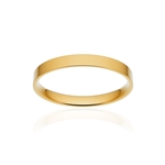 Alliance classique ruban plat confort or 375 jaune poli 2,5 mm - vue 1
