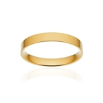Alliance classique ruban plat confort or 375 jaune poli 3 mm - vue 1