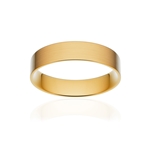 Alliance classique ruban plat confort or 375 jaune brossé 4,5 mm - vue 1