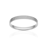 Alliance classique ruban plat confort or 375 blanc martelé 2,5 mm - vue 1