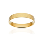 Alliance classique ruban plat confort or 375 jaune martelé 3,5 mm - vue 1