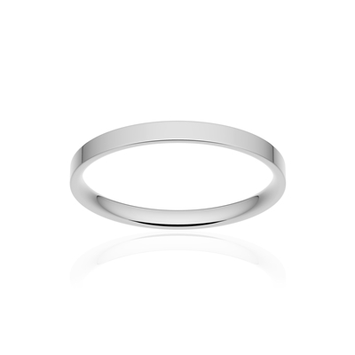 Alliance classique ruban plat confort platine 950 poli 2 mm - vue 1