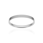 Alliance classique ruban plat confort platine 950 brossé 2 mm - vue 1