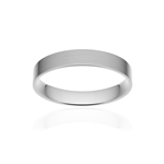 Alliance classique ruban plat confort platine 950 brossé 3,5 mm - vue 1