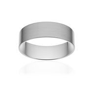 Alliance classique ruban plat confort platine 950 brossé 6 mm