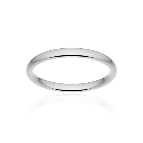 Alliance classique ruban confort or 750 blanc poli 2,5 mm