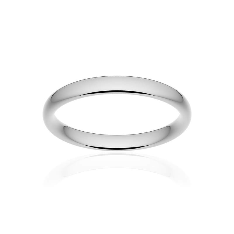 Alliance classique ruban confort or 750 blanc poli 3 mm - vue 1