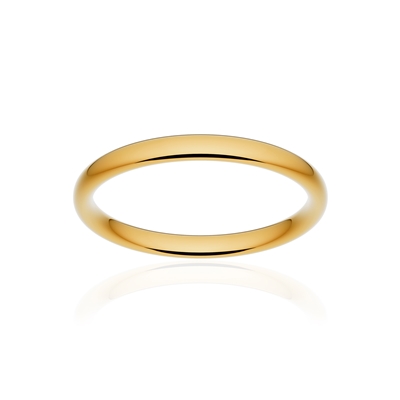 Alliance classique ruban confort or 750 jaune poli 2,5 mm - vue 1