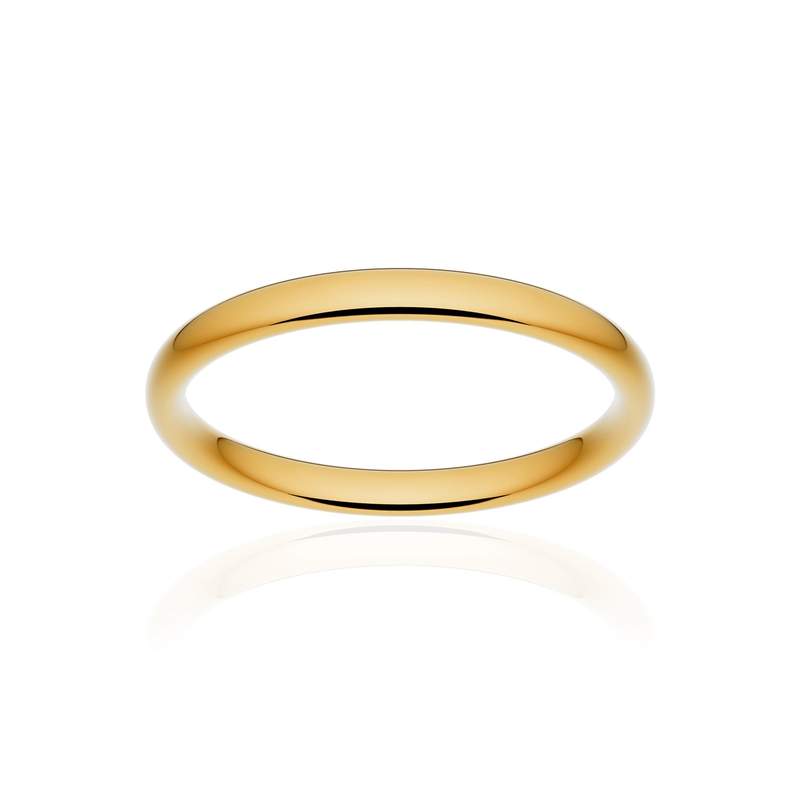 Alliance classique ruban confort or 750 jaune poli 2,5 mm - vue 1
