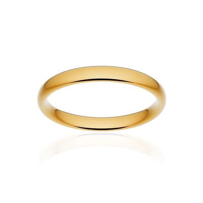 Alliance classique ruban confort or 750 jaune poli 3 mm