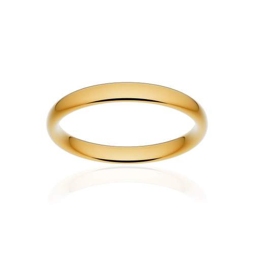 Alliance classique ruban confort or 750 jaune poli 3 mm